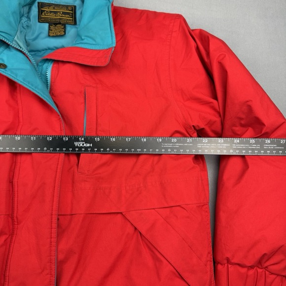 Vtg Eddie Bauer Gore-Tex Ski Jacket Premium Goose Down Mens Medium Red Blue Coat - Picture 6 of 14